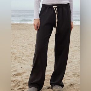 Brandy Melville Black Wide-Leg Drawstring Pants